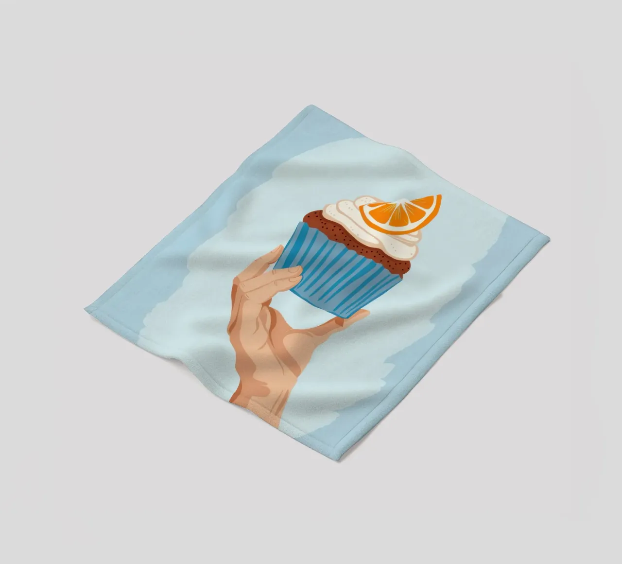 Cupcake portatile agli agrumi coperta in pile da Thistle Bloom