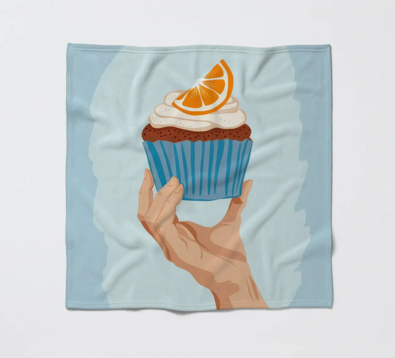 Cupcake portatile agli agrumi coperta in pile da Thistle Bloom