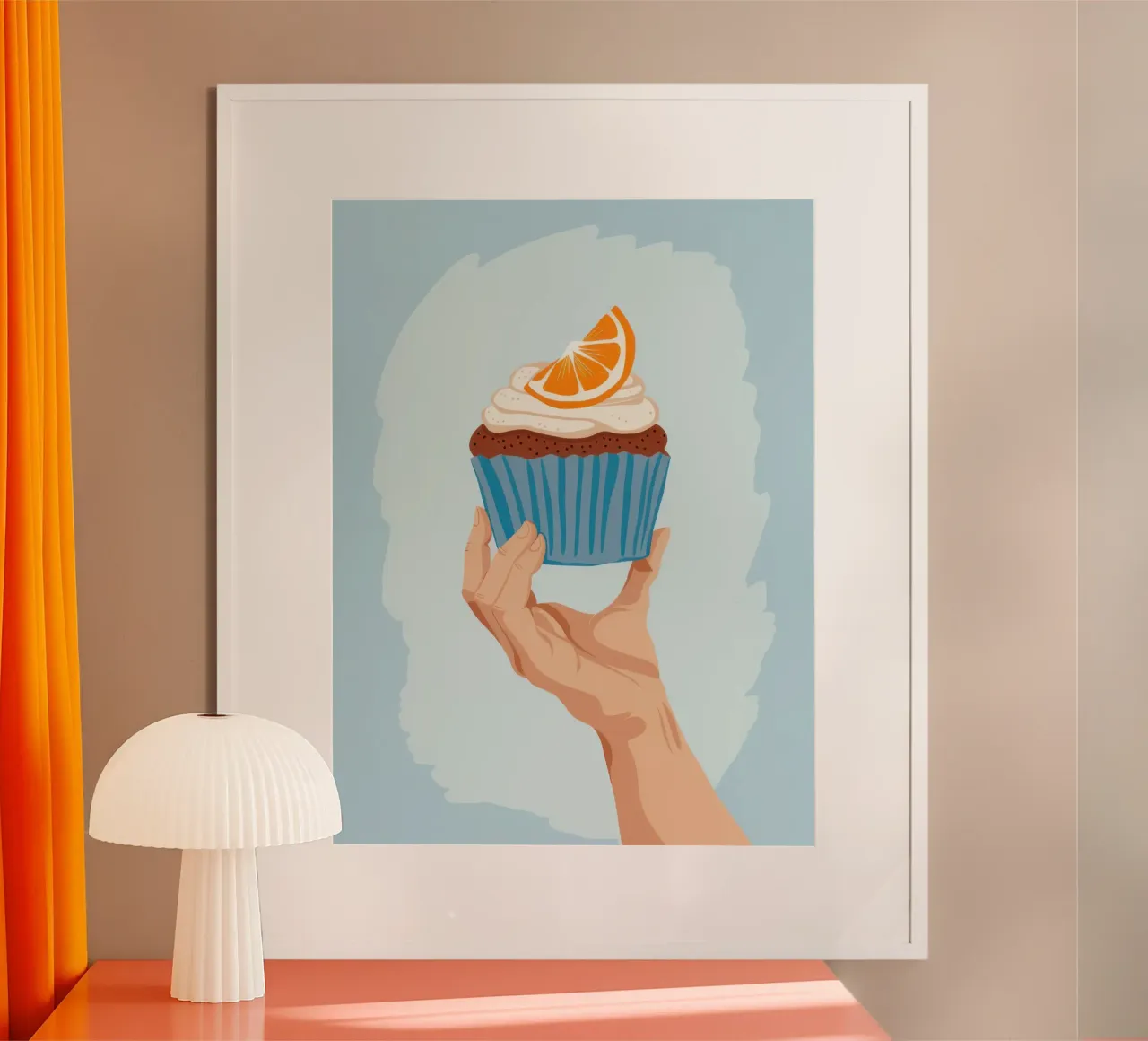 Handheld-Zitrus-Cupcake Poster von Thistle Bloom