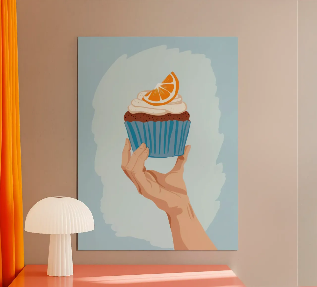 Handheld-Zitrus-Cupcake Poster von Thistle Bloom