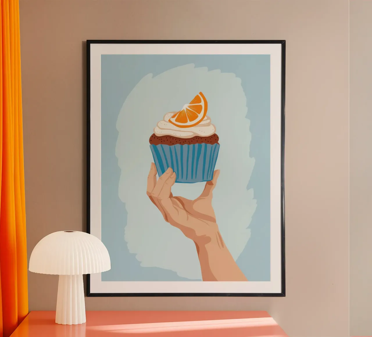 Handheld-Zitrus-Cupcake Poster von Thistle Bloom