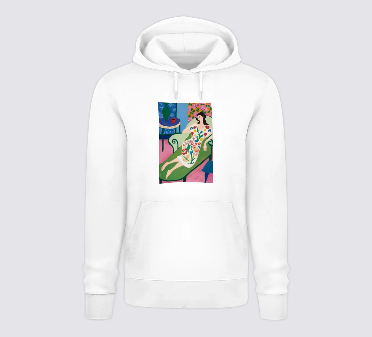 Riposo floreale in salotto felpa con cappuccio da Obs Canvas