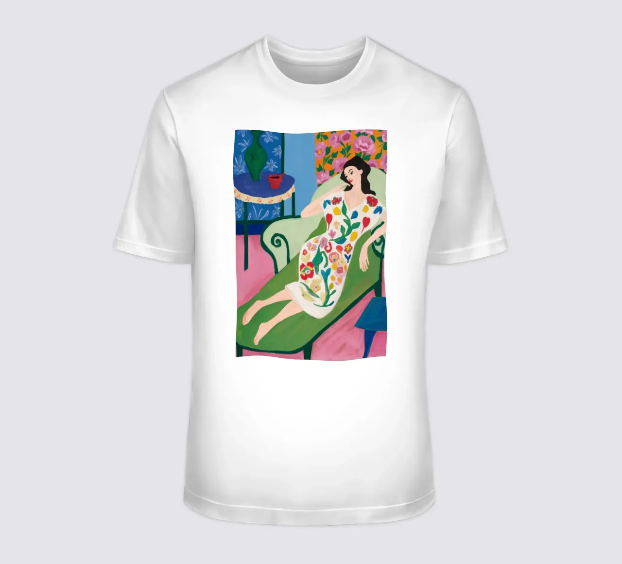 Floral Lounge Repose T-Shirt von Obs Canvas