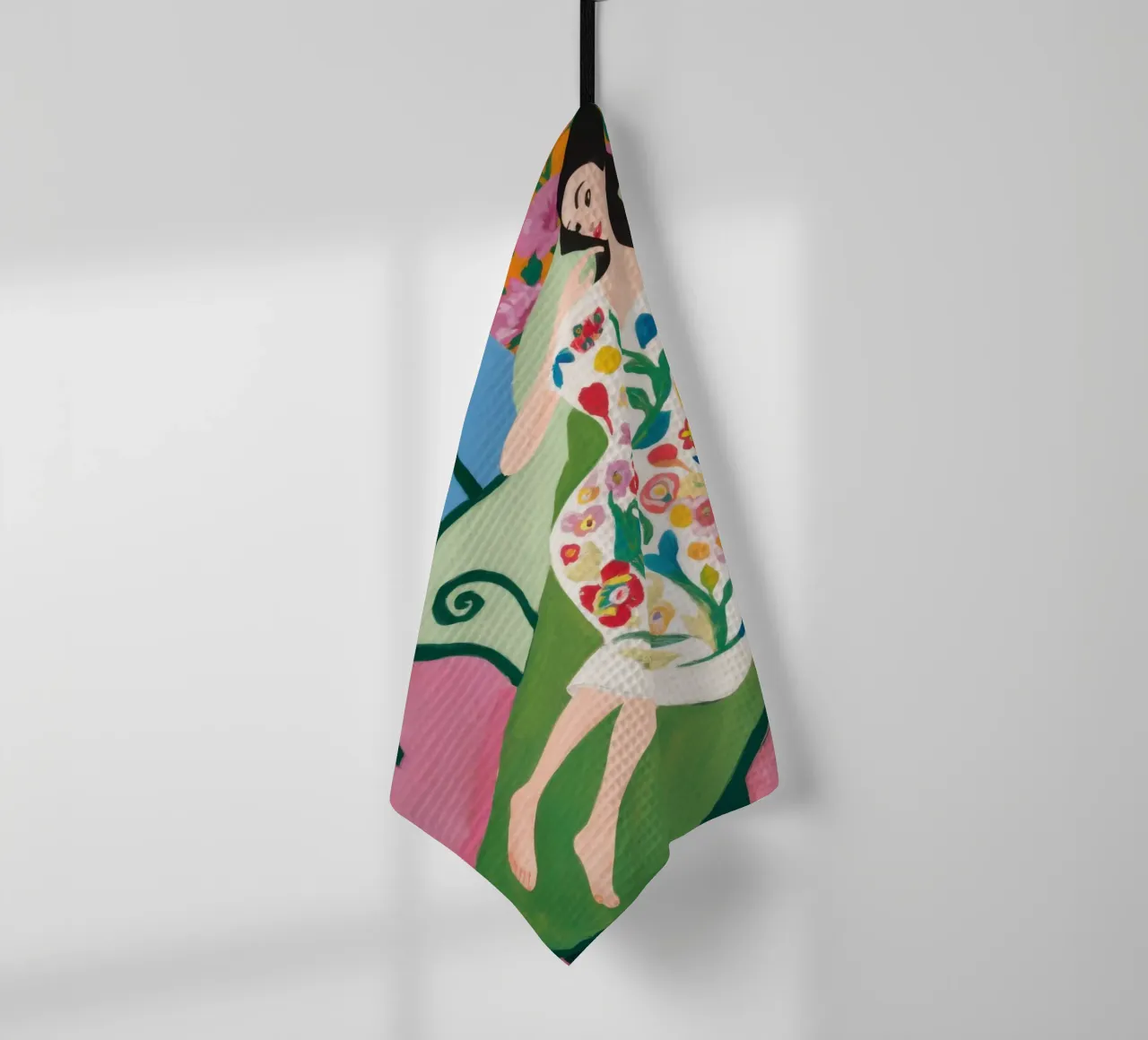 Repose dans un salon floral torchon de Obs Canvas