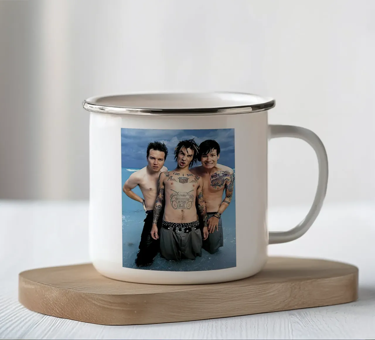 Blink 182 tazza in smalto da Musadad Shop