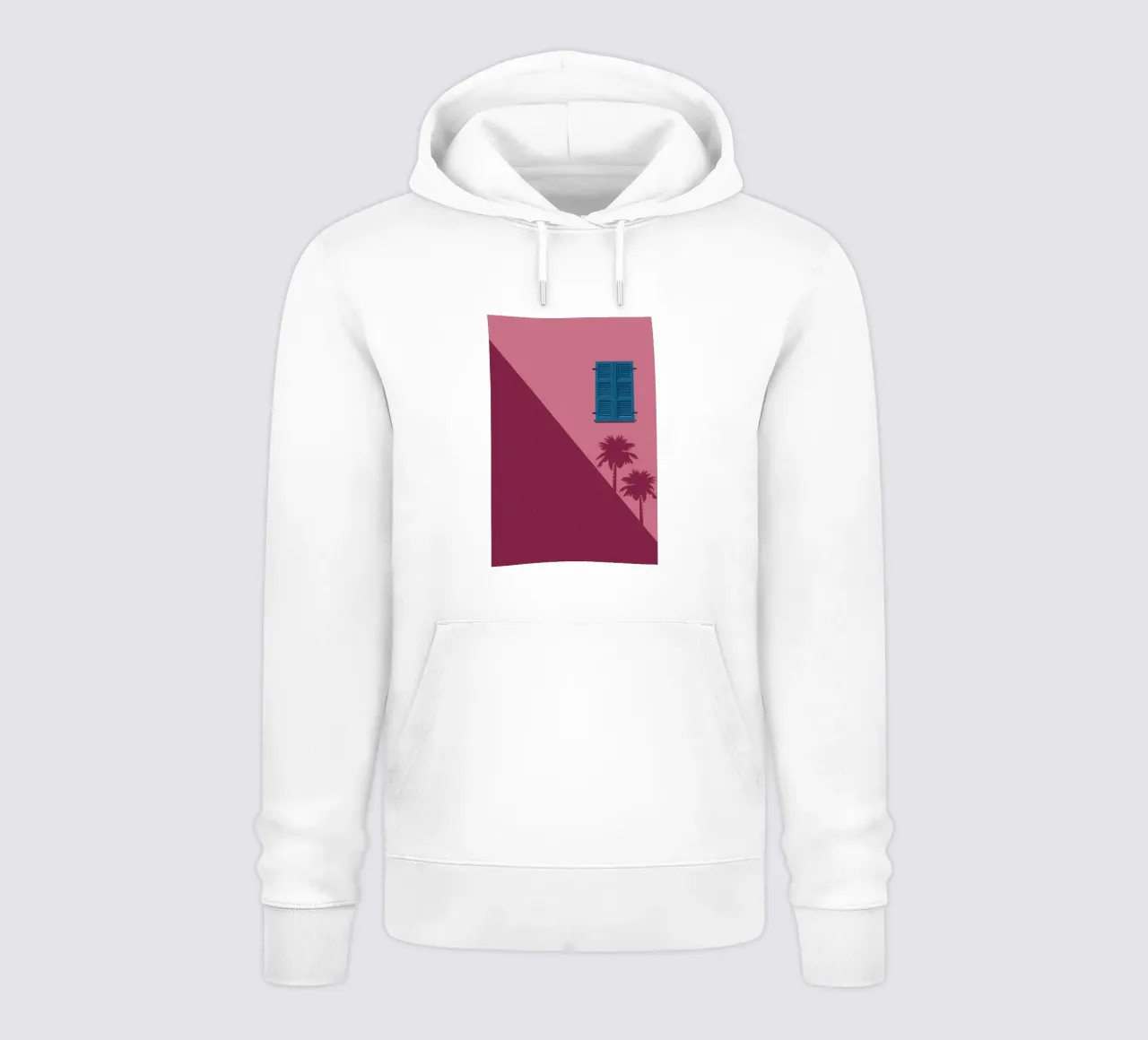 Parete rosa Serenity felpa con cappuccio da Obs Canvas