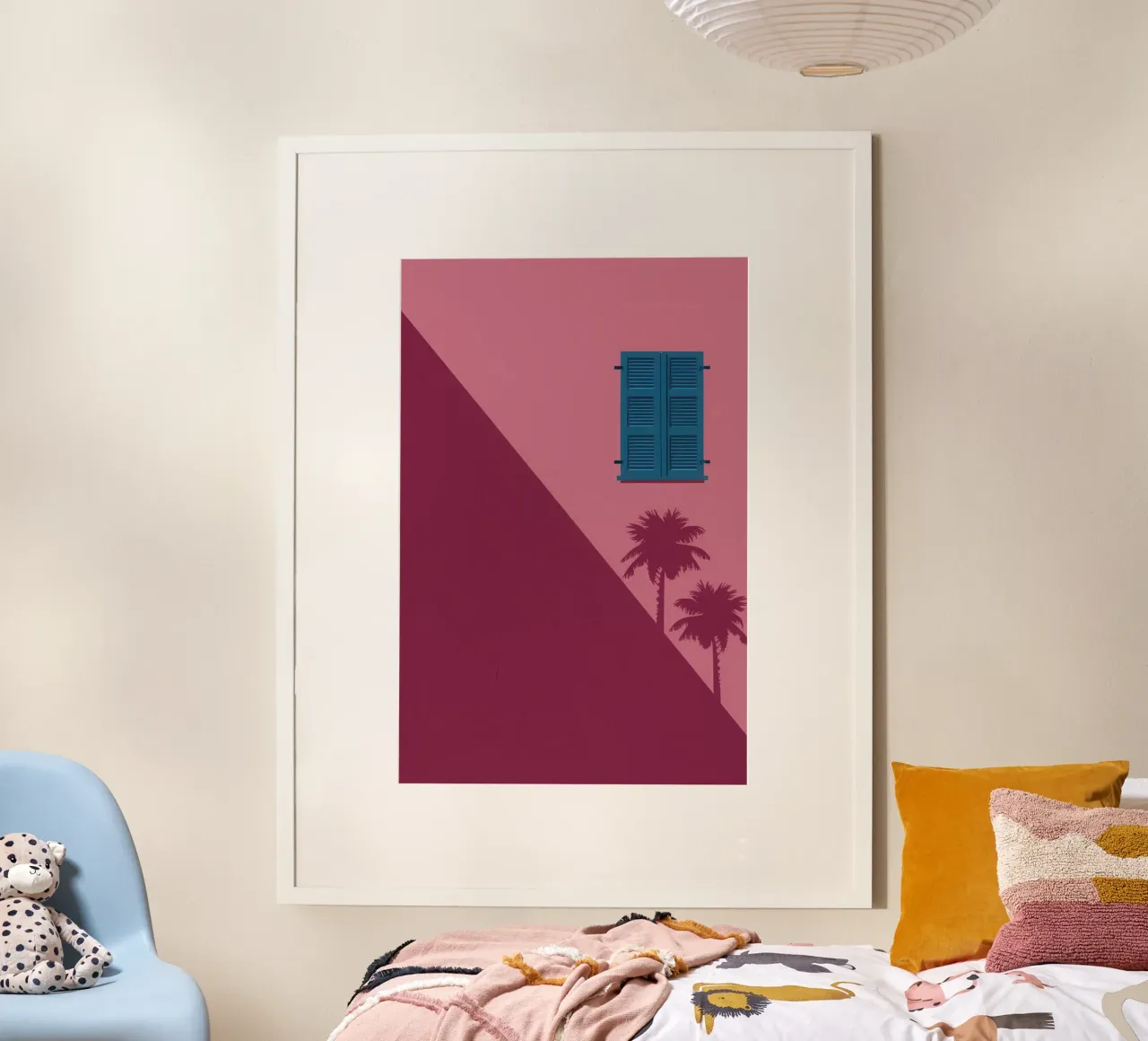 Parete rosa Serenity poster da Obs Canvas