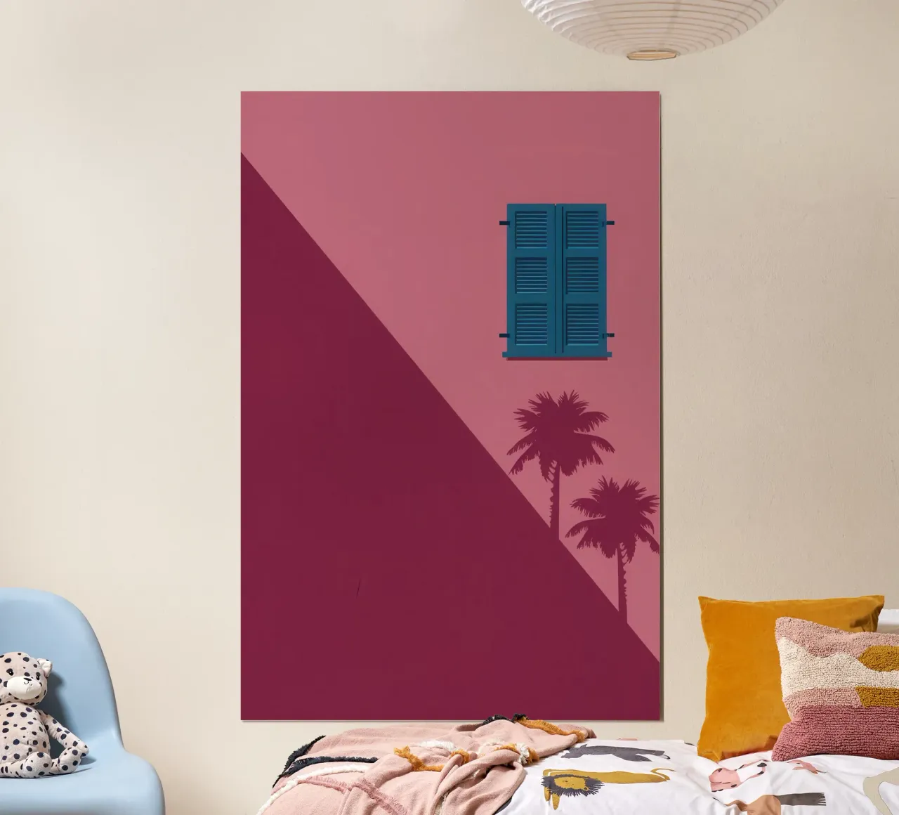 Parete rosa Serenity poster da Obs Canvas