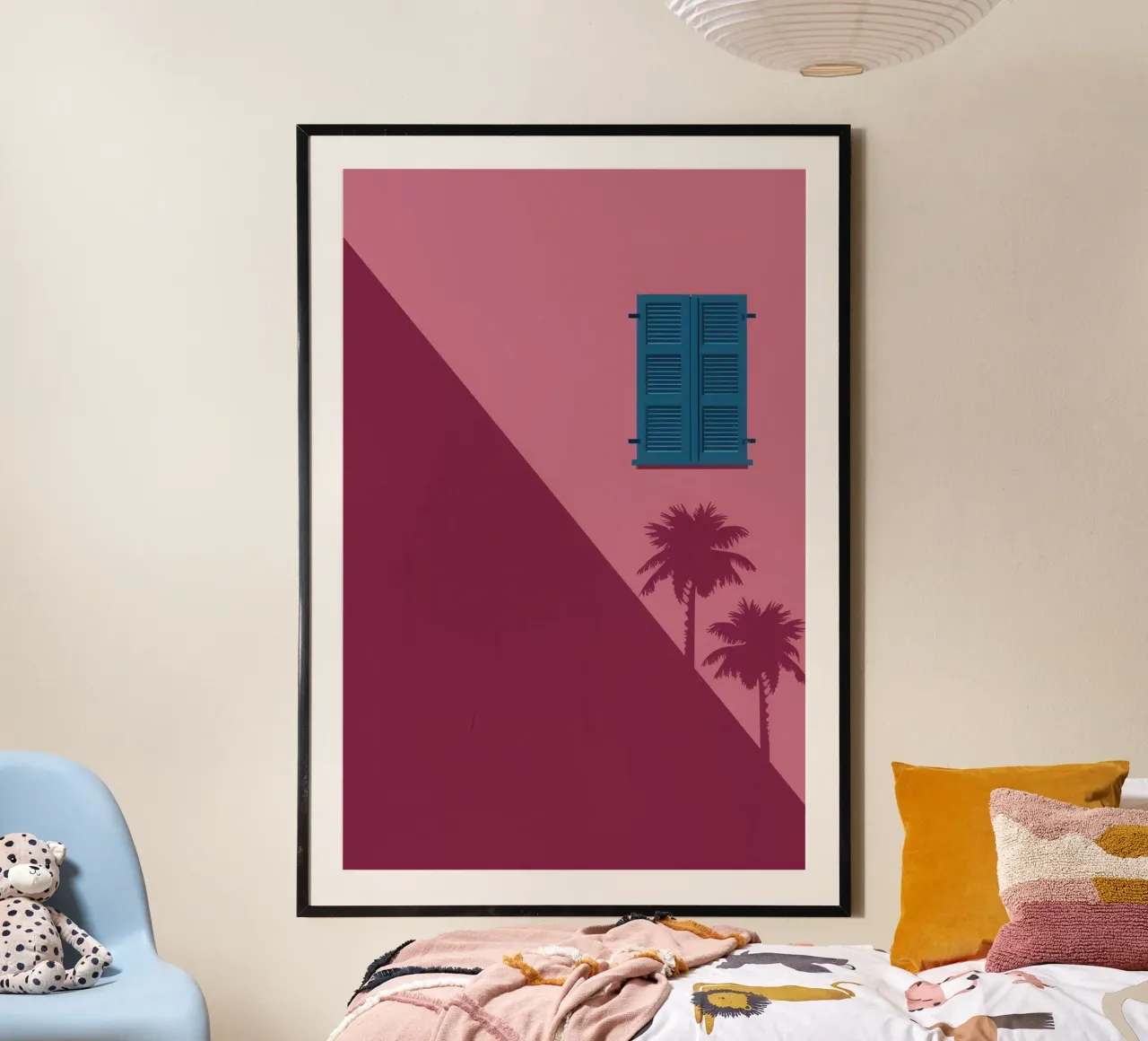Parete rosa Serenity poster da Obs Canvas