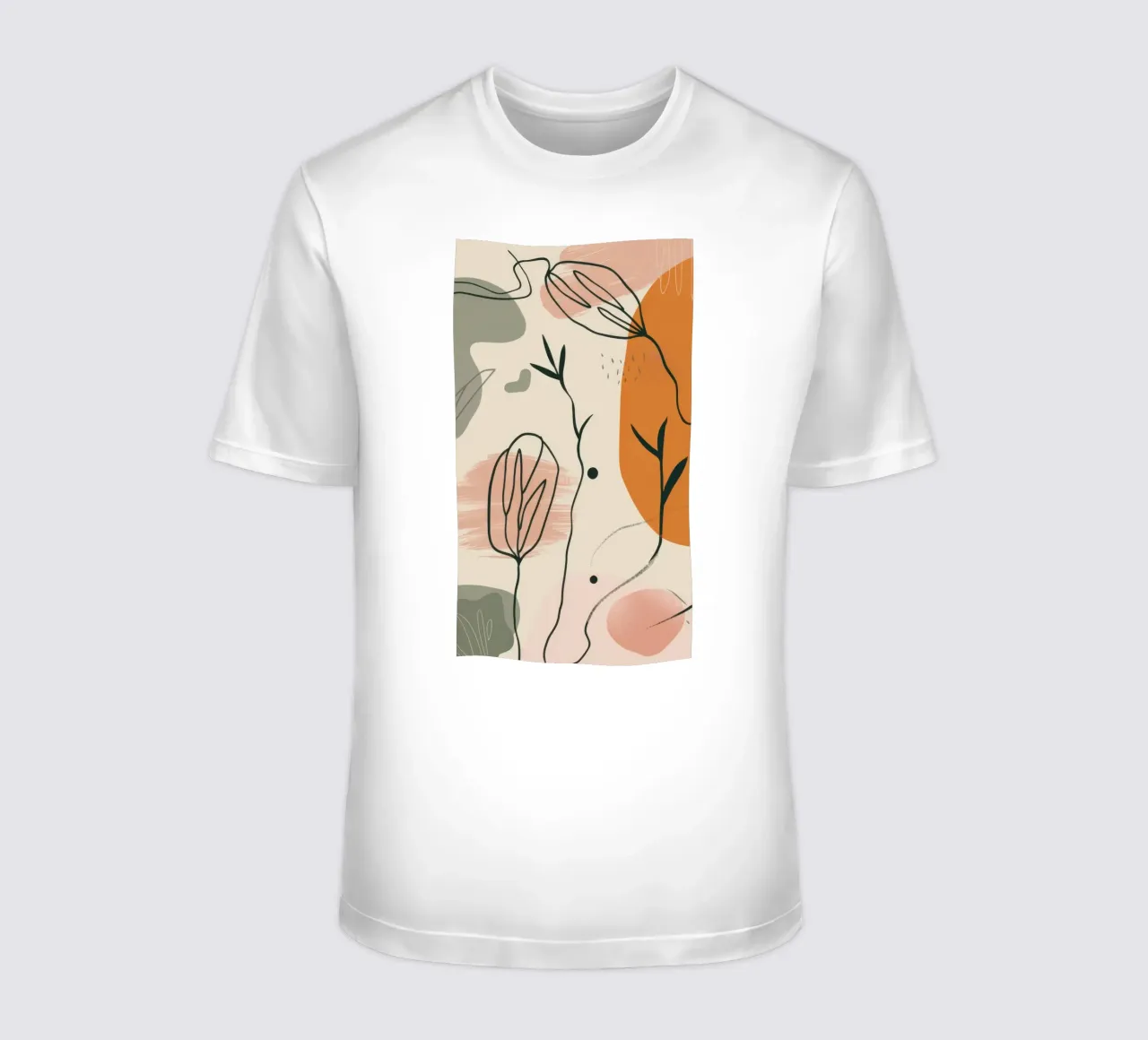 Linee floreali minimaliste t-shirt da Thistle Bloom