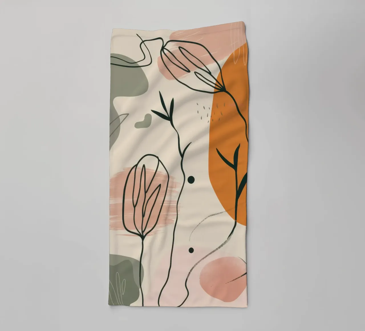 Linee floreali minimaliste asciugamano da bagno da Thistle Bloom