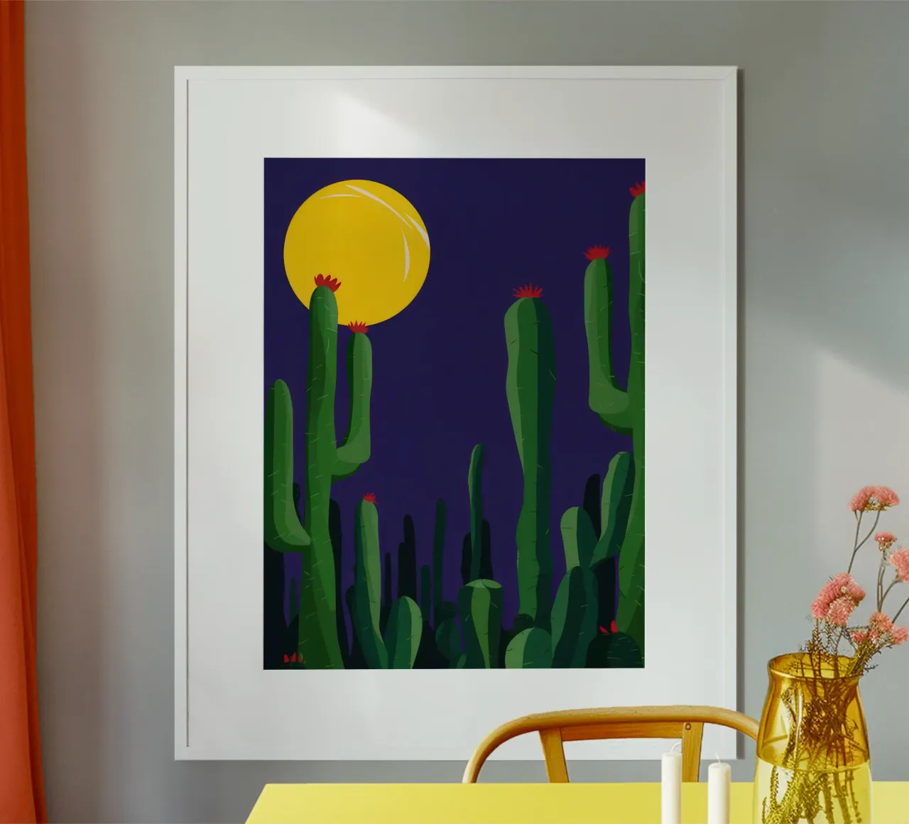 Nuit lunaire du désert hahnemühle de Obs Canvas