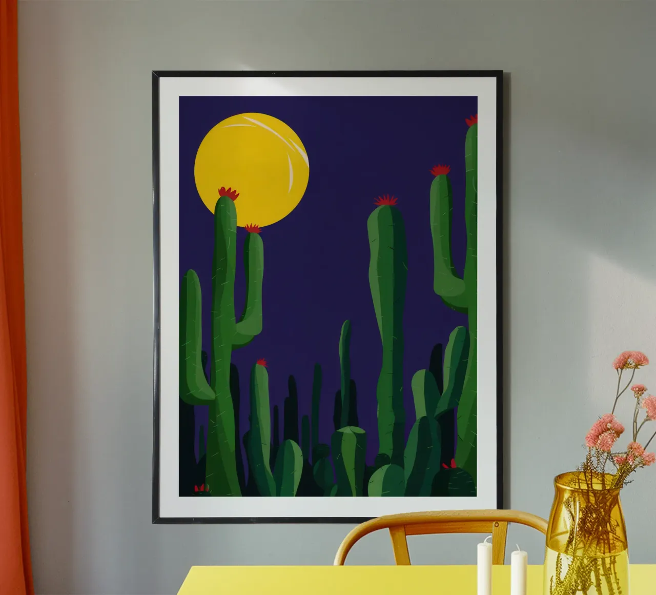 Nuit lunaire du désert hahnemühle de Obs Canvas