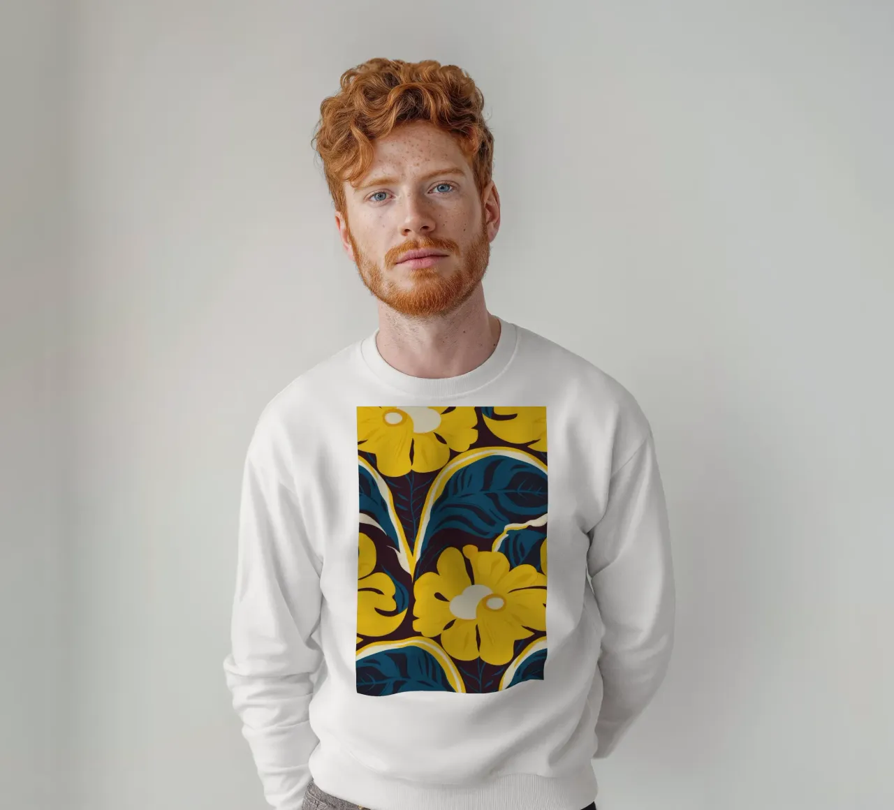 Modello Golden Bloom felpa da Thistle Bloom