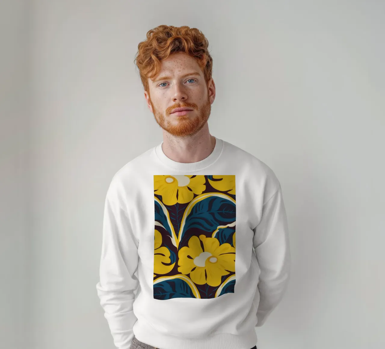 Modello Golden Bloom felpa da Thistle Bloom