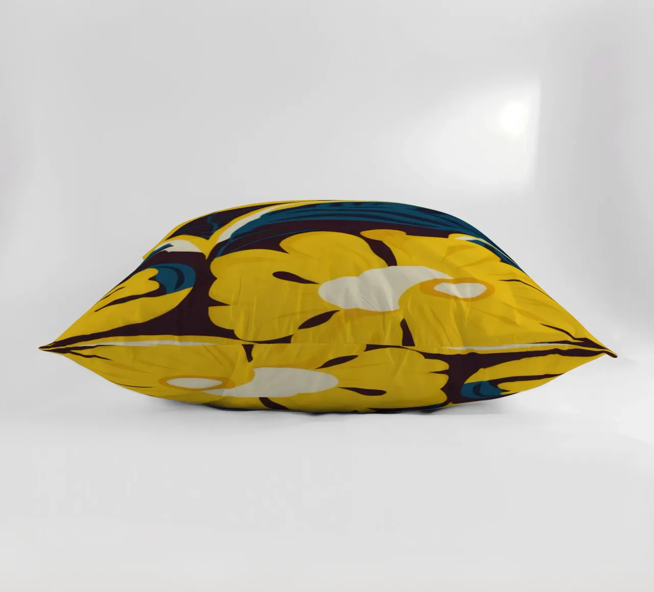 Golden Bloom Pattern decorative cushion by Thistle Bloom