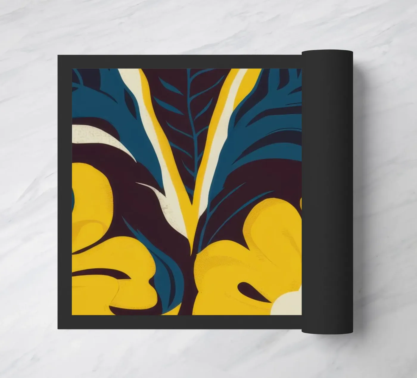 Golden Bloom Pattern doormat by Thistle Bloom