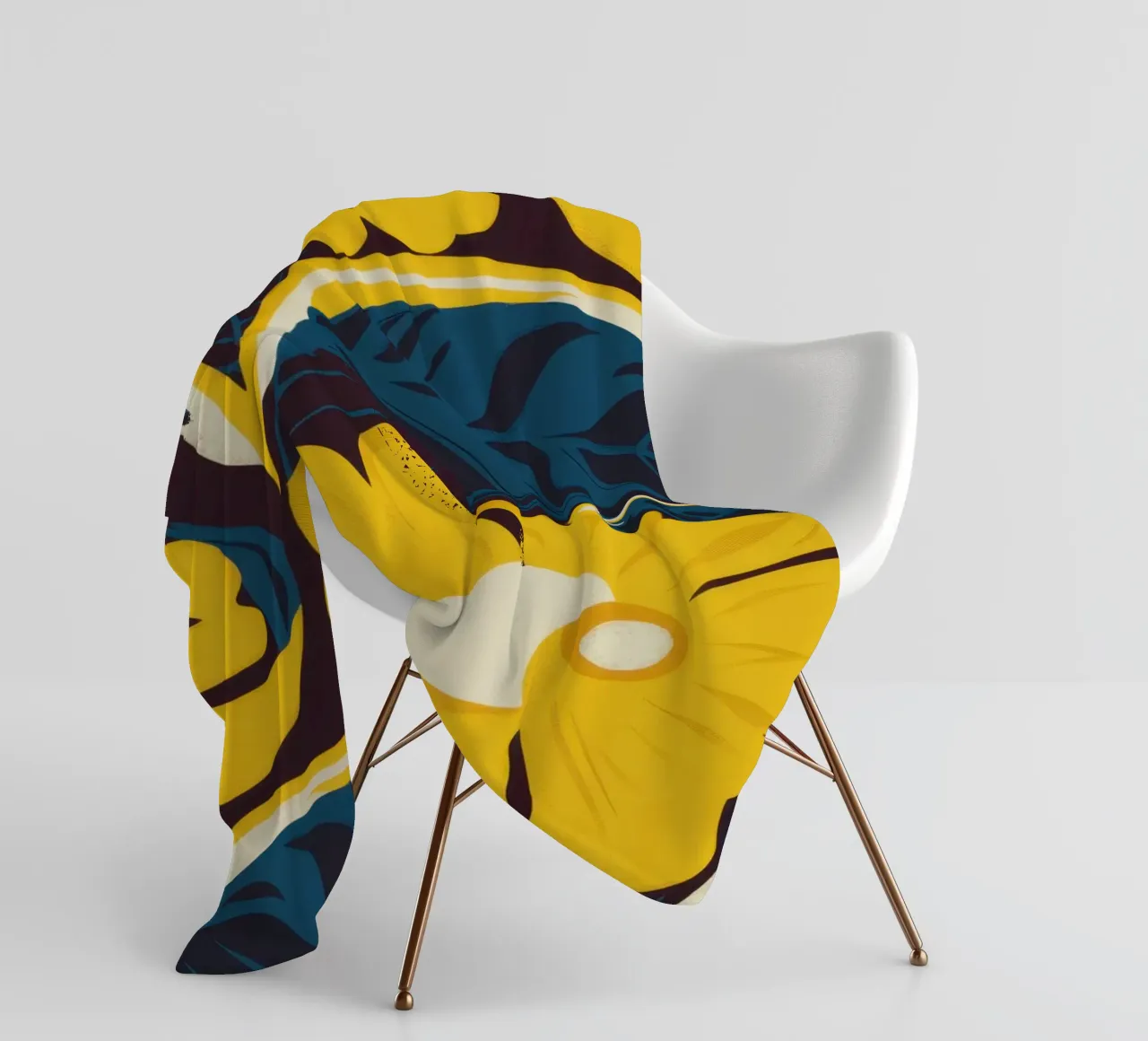 Modello Golden Bloom coperta in pile da Thistle Bloom