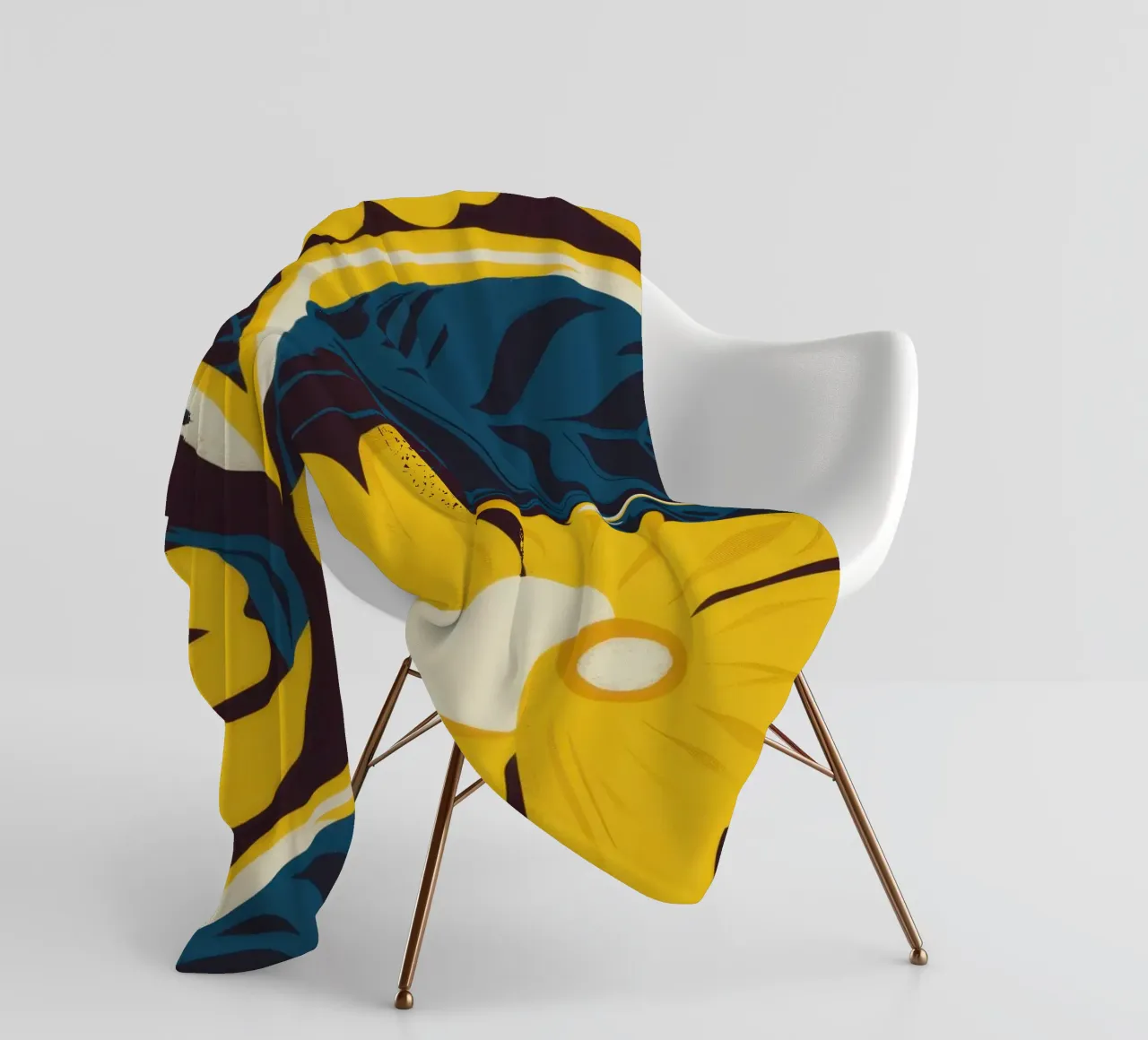 Modello Golden Bloom coperta in pile da Thistle Bloom