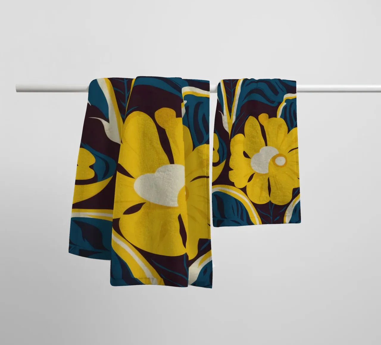 Motif Golden Bloom serviette de bain de Thistle Bloom