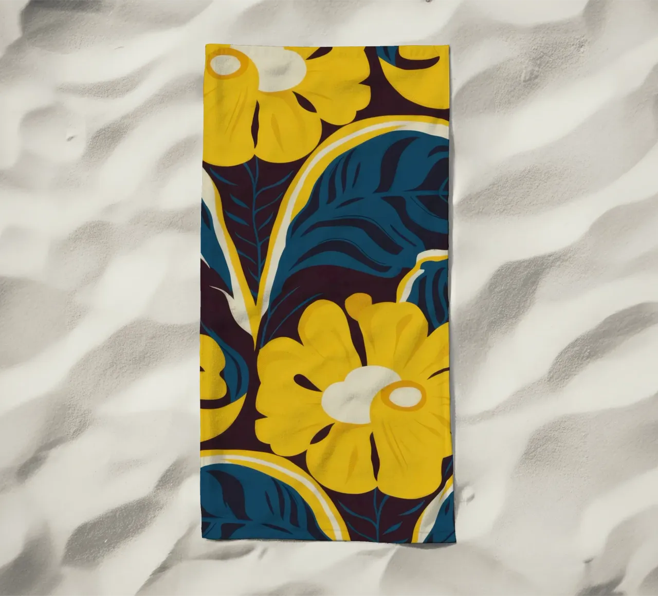 Modello Golden Bloom telo mare da Thistle Bloom