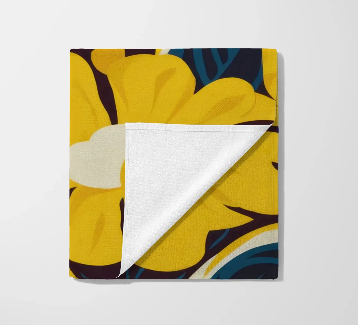 Golden Bloom Pattern beach towel by Thistle Bloom