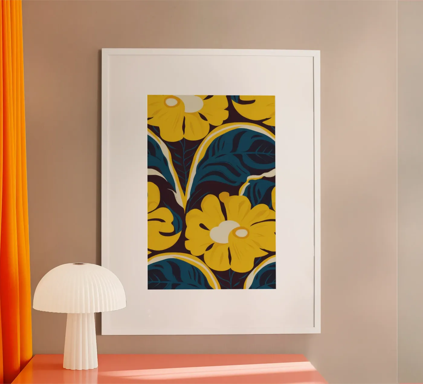 Golden Bloom Pattern poster by Thistle Bloom