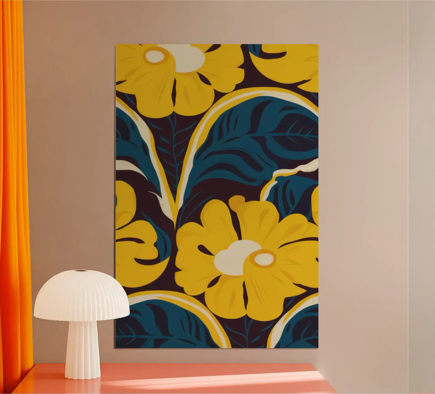 Golden Bloom Pattern poster by Thistle Bloom
