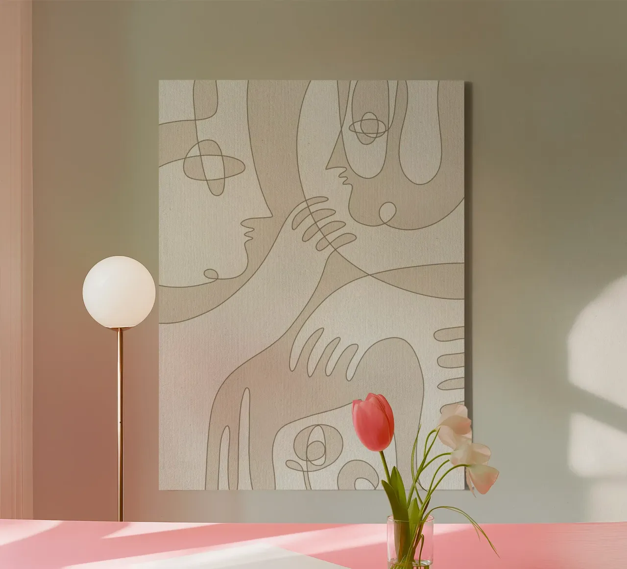 A Faint Memory canvas with Floater frame by Shatha Al Dafai