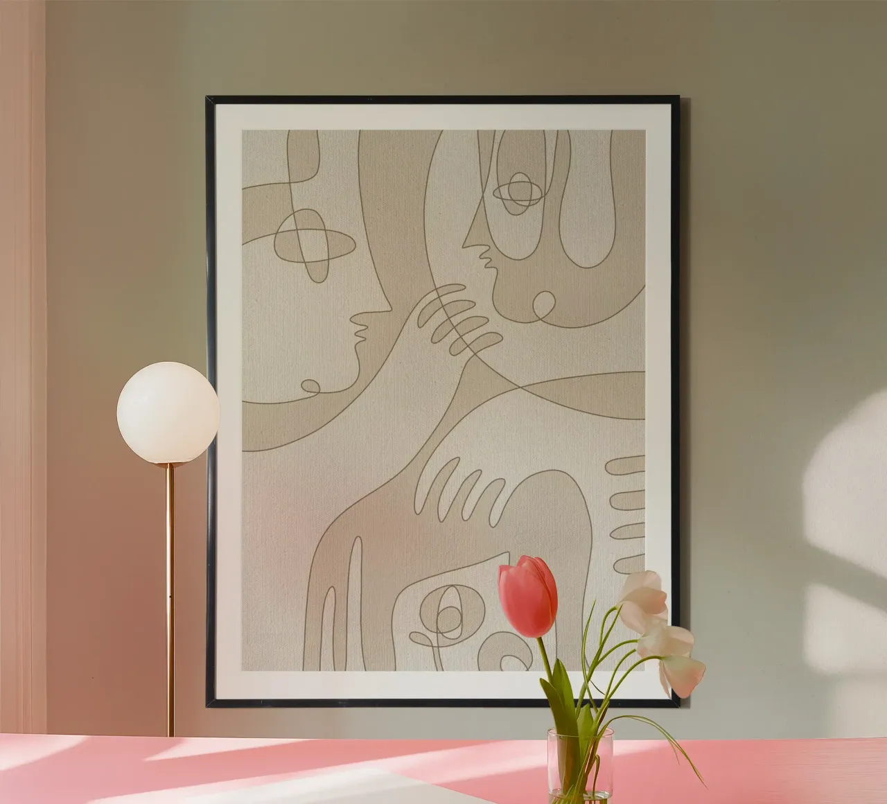 Un debole ricordo poster con telaio in legno da Shatha Al Dafai