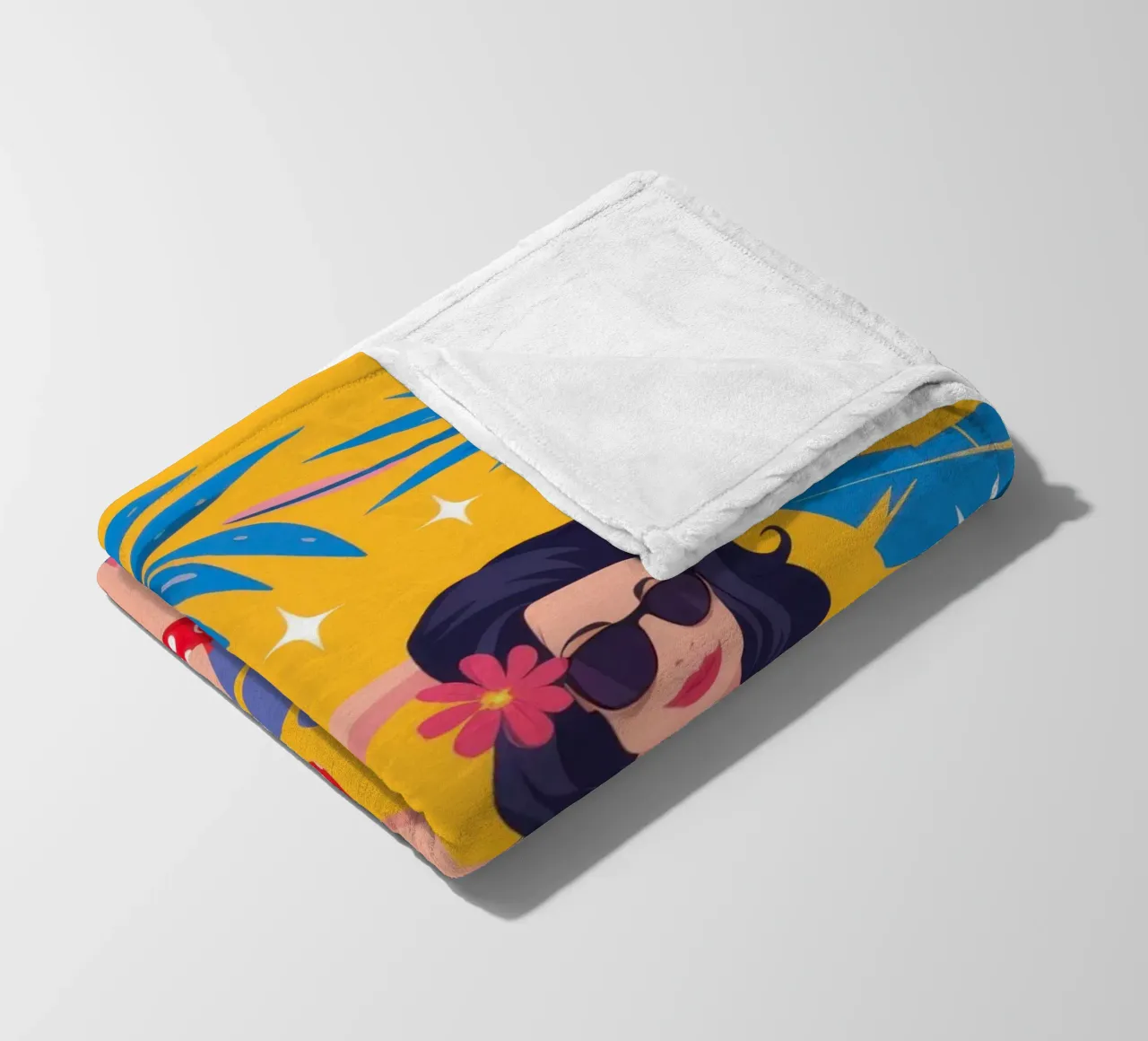 Bellezza da spiaggia baciata dal sole coperta in pile da Obs Canvas