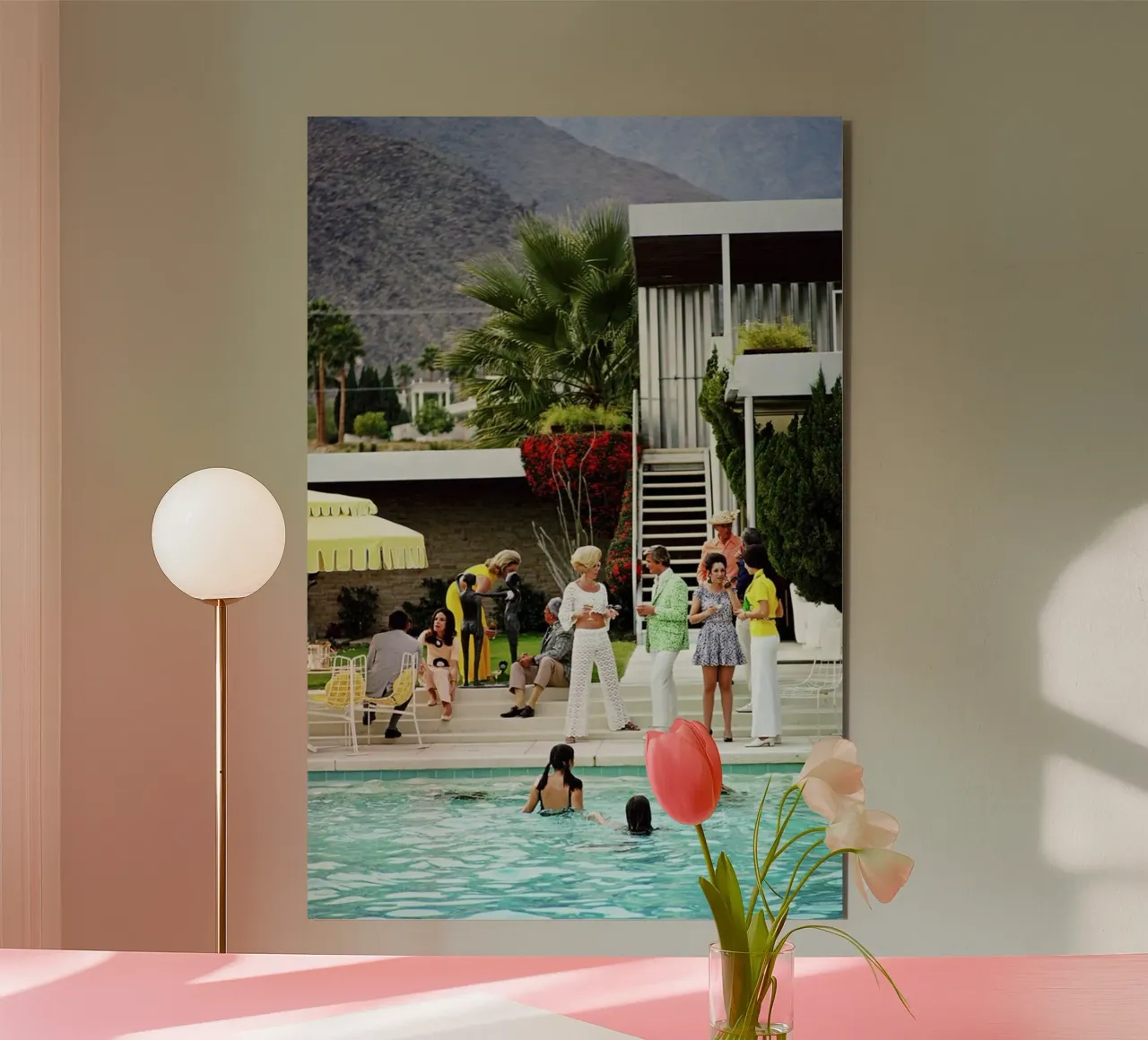 Slim Aarons - Festa in piscina alluminio dibond da The Poster UK