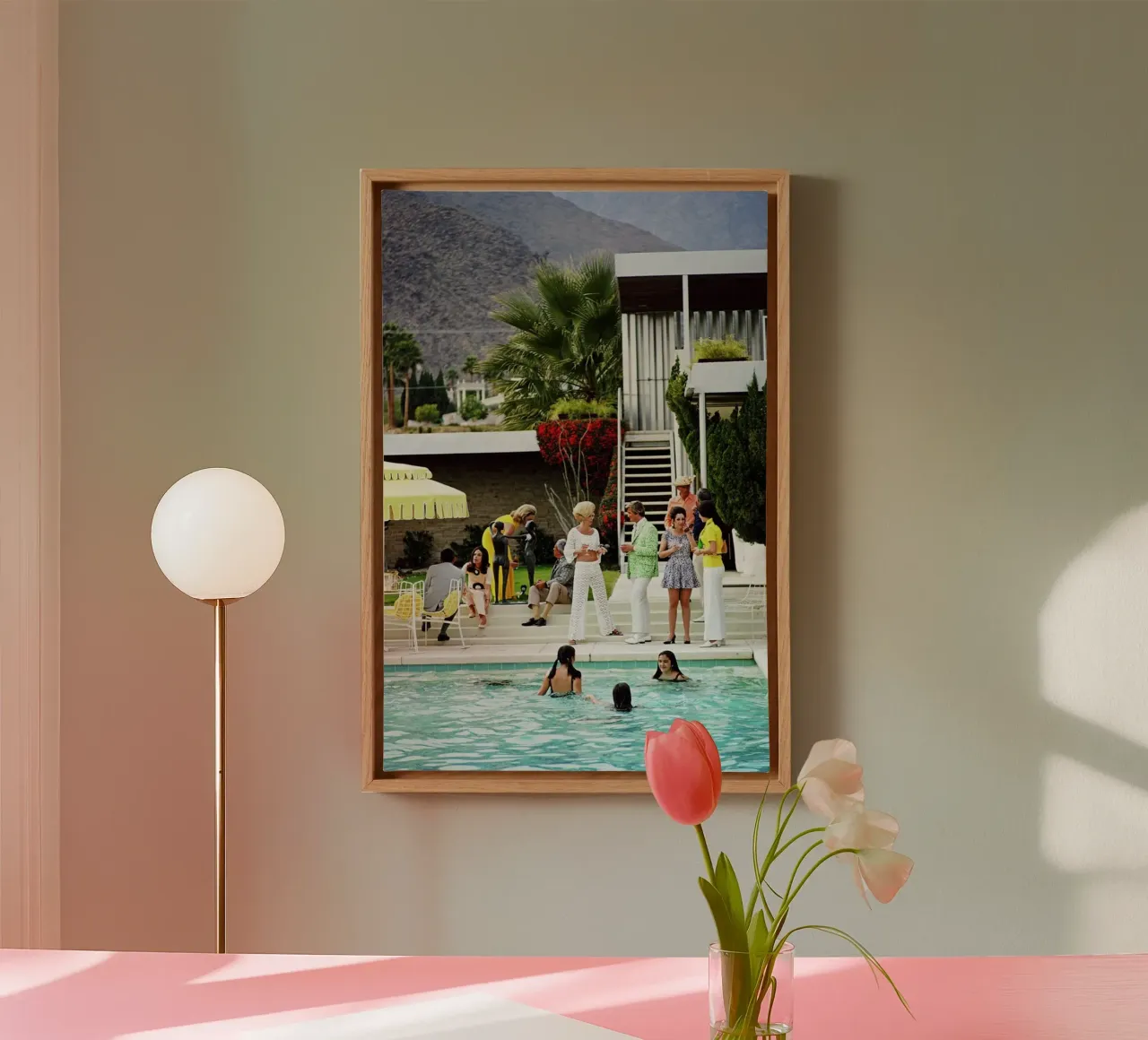 Slim Aarons - Pool Party canvas by The Poster UK