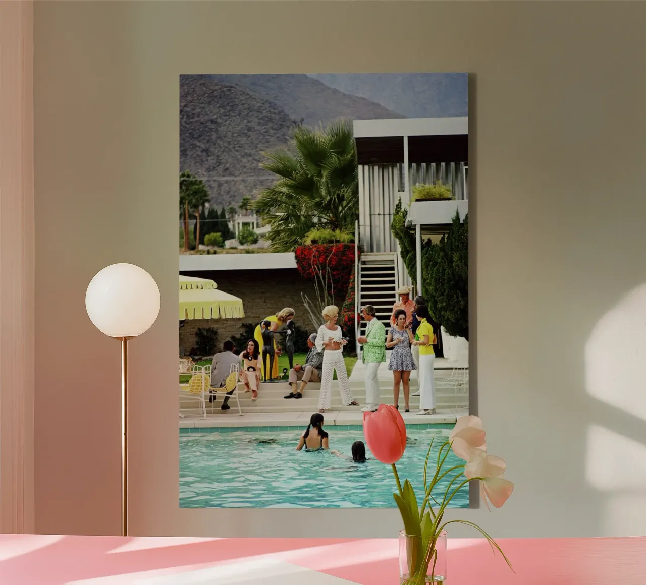 Slim Aarons - Pool Party canvas by The Poster UK