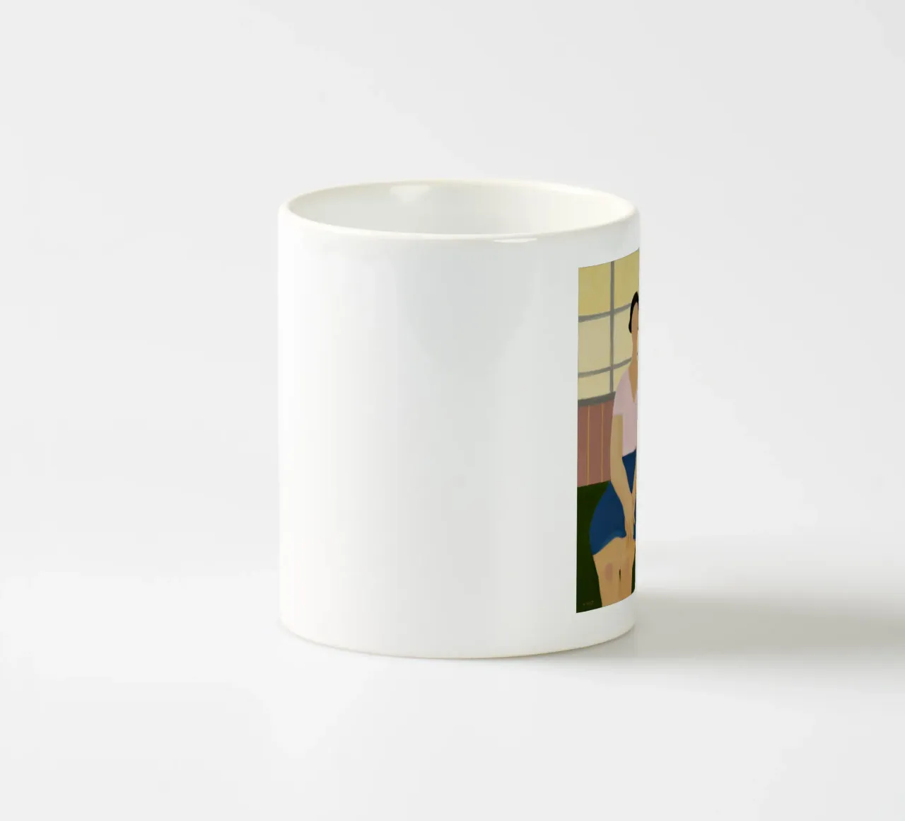 Conversation tranquille dans l'après-midi mug en céramique de Thistle Bloom
