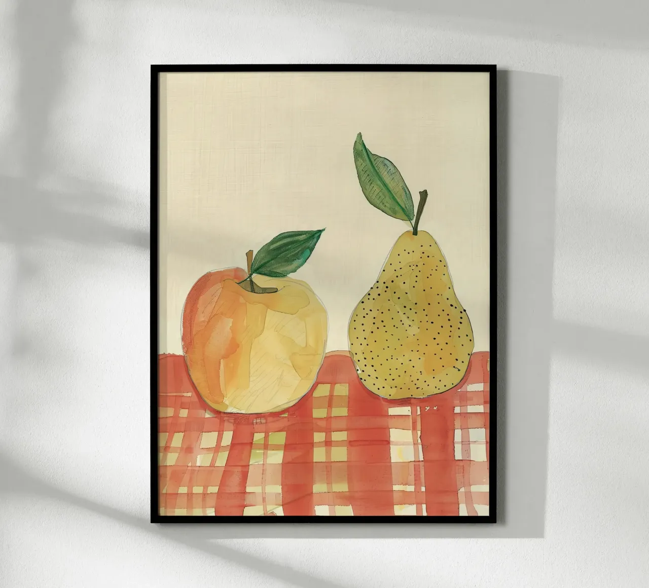 Mela e pera poster con telaio in plastica da DaarbyN