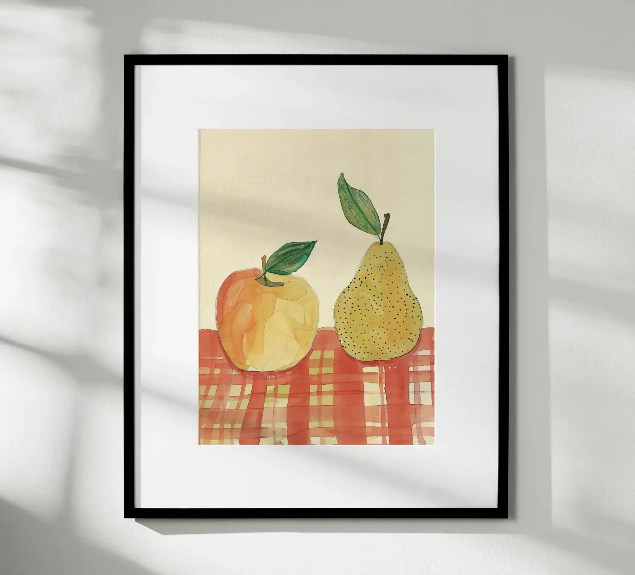 Mela e pera poster con telaio in plastica da DaarbyN