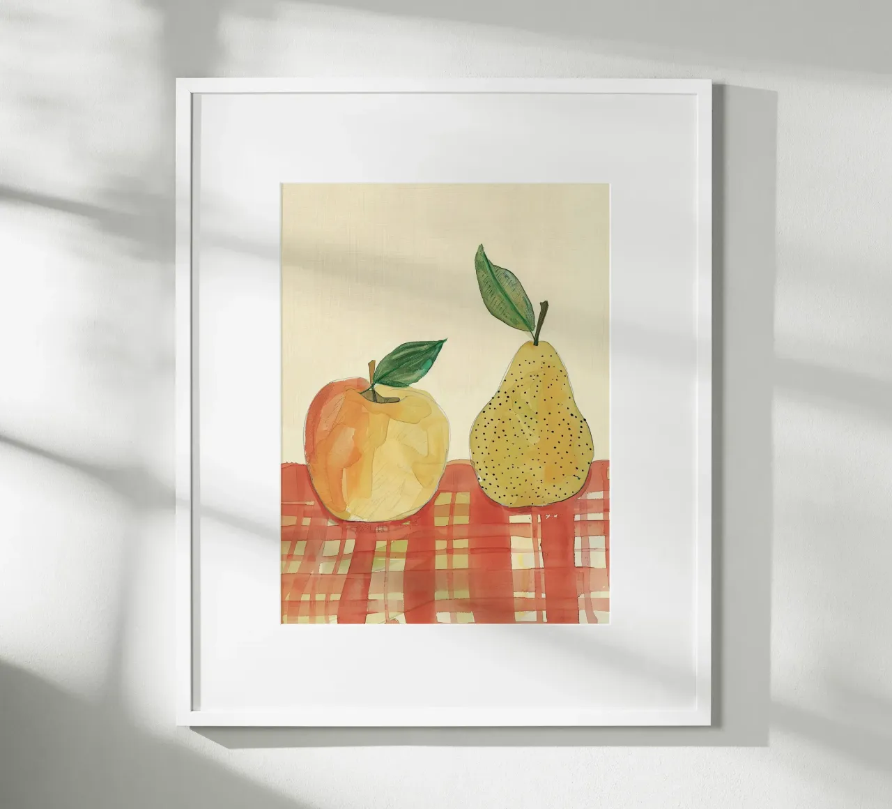 Mela e pera poster con telaio in plastica da DaarbyN