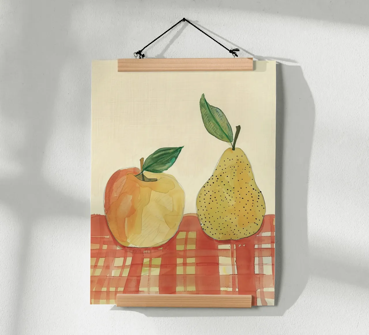Mela e pera poster con telaio in plastica da DaarbyN