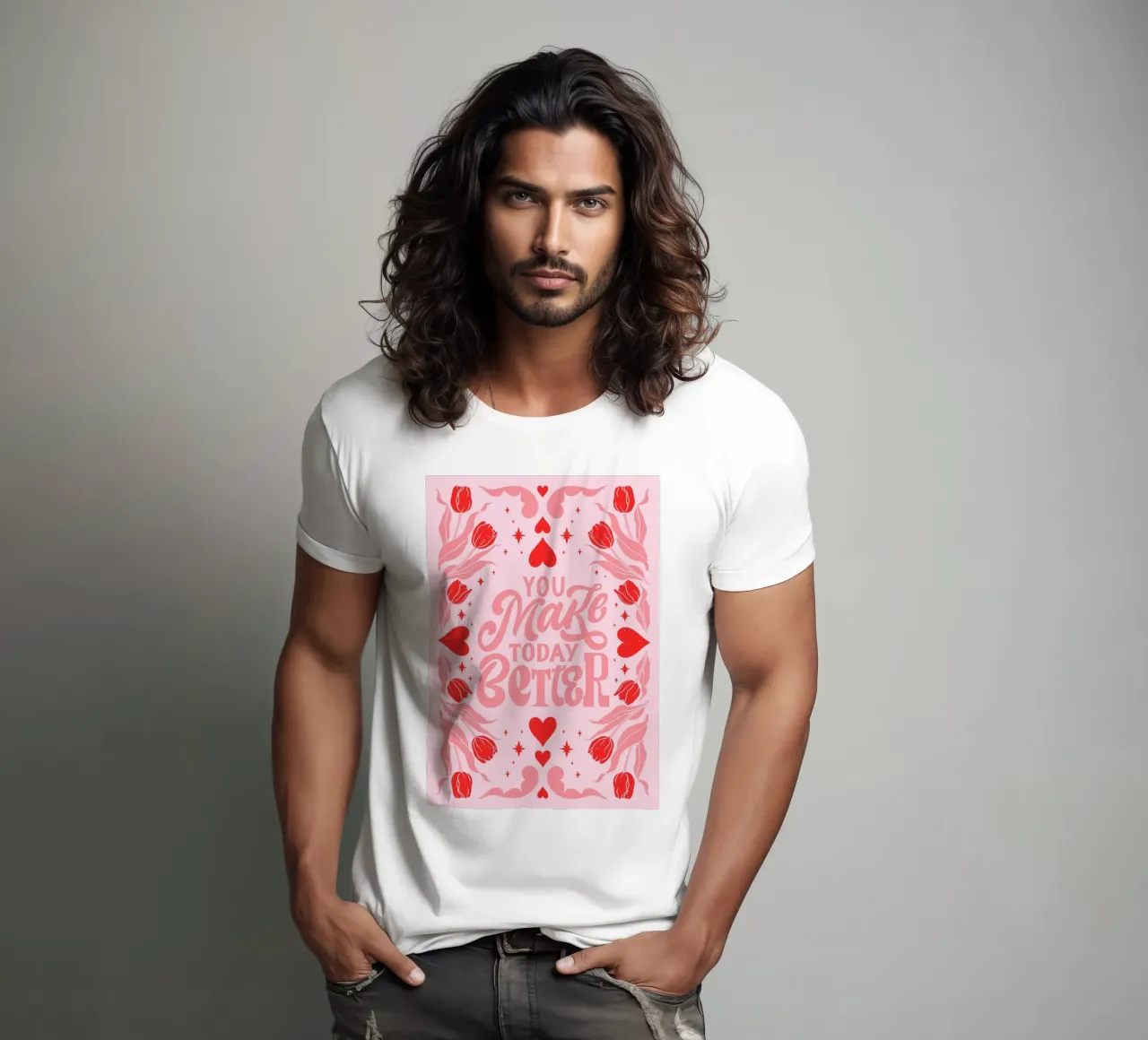 You Make Today Better Motivational Art Print camiseta de homdeco