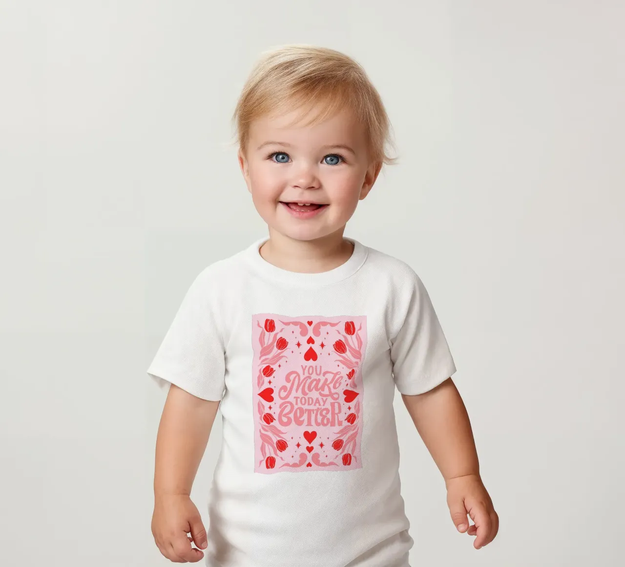 You Make Today Better Motivational Art Print camiseta de bebé de homdeco