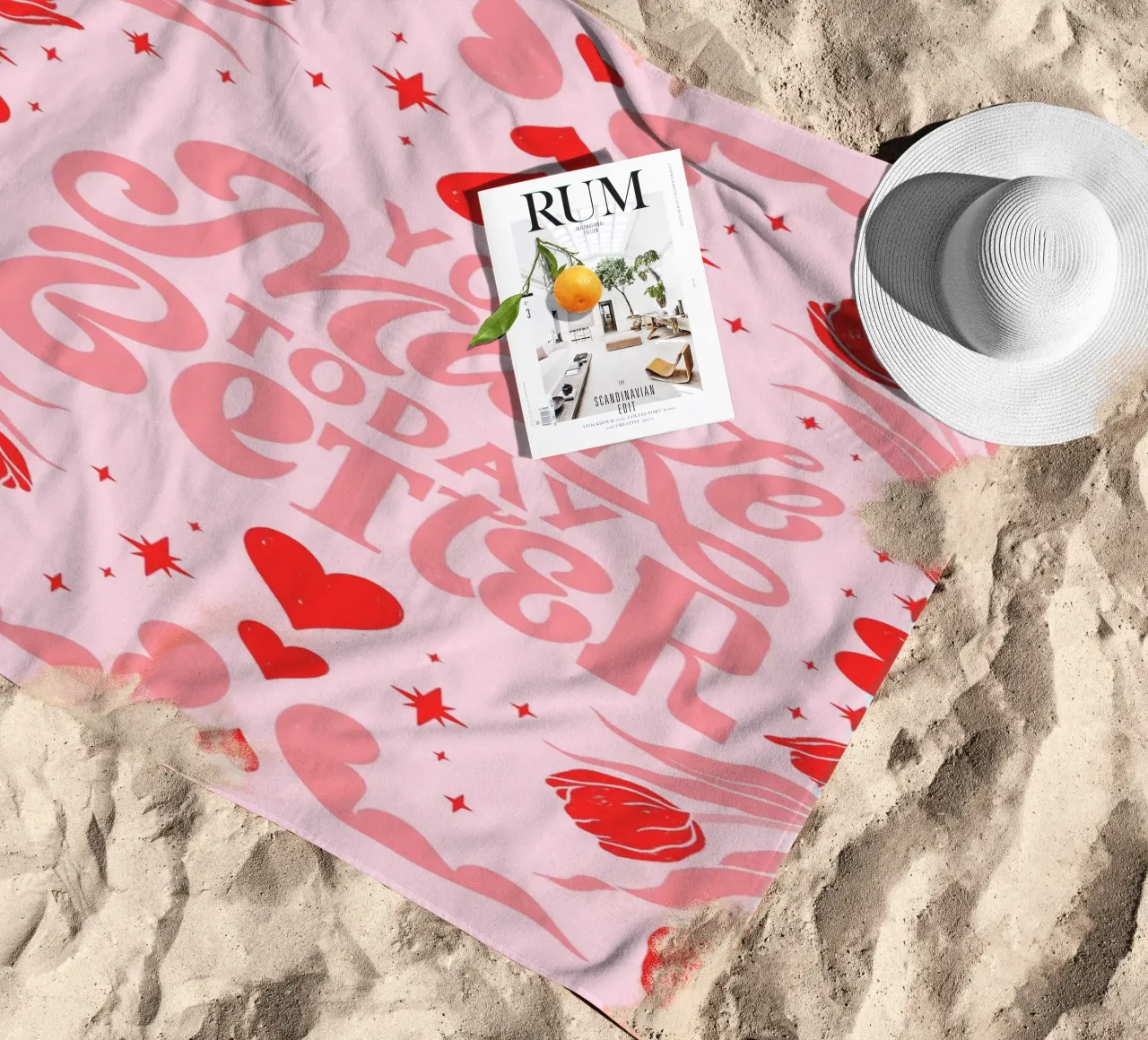You Make Today Better Motivational Art Print toalla de playa de homdeco