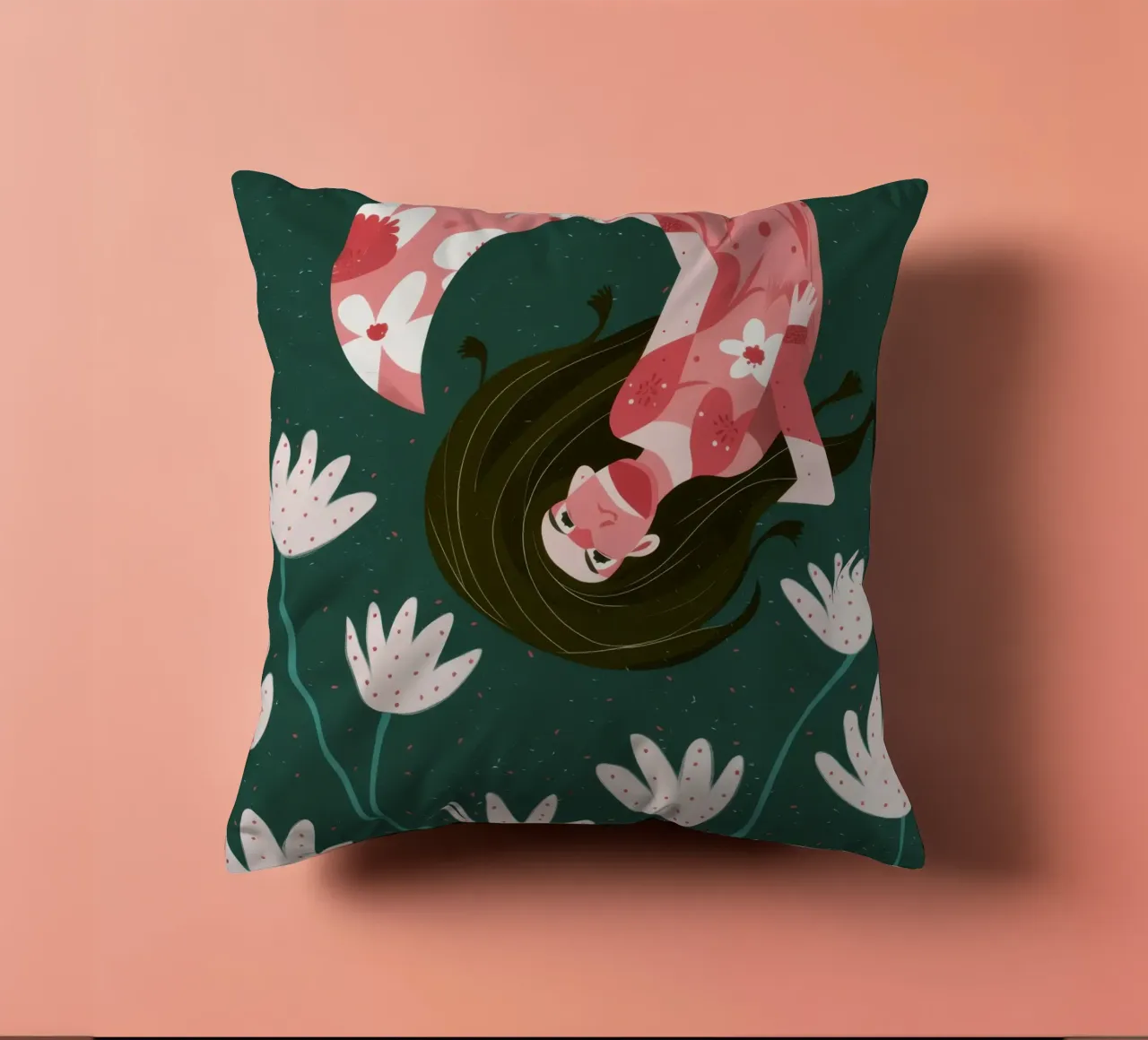 Sogno floreale fluttuante cuscino da Obs Canvas