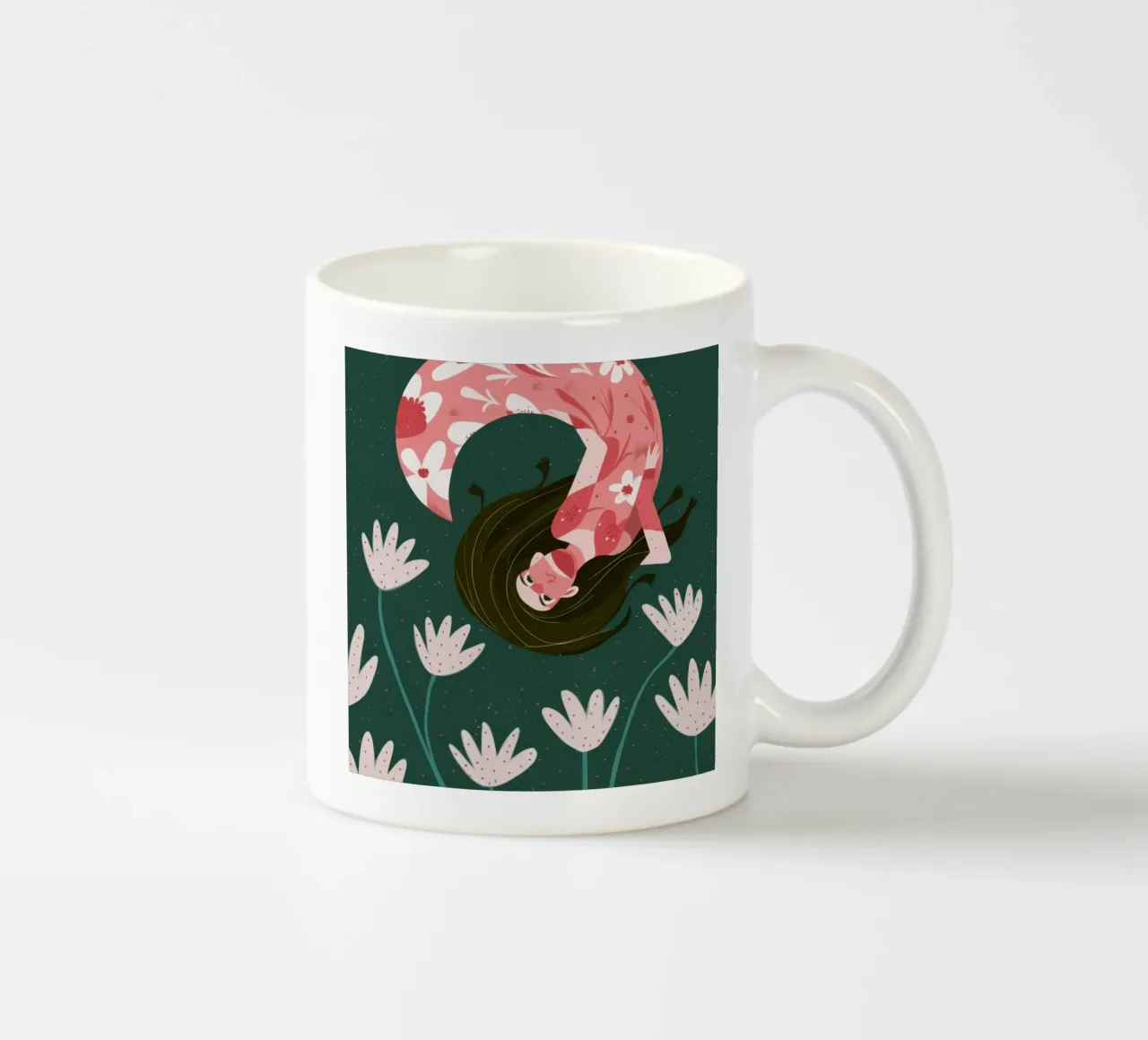 Sogno floreale fluttuante tazza in ceramica da Obs Canvas