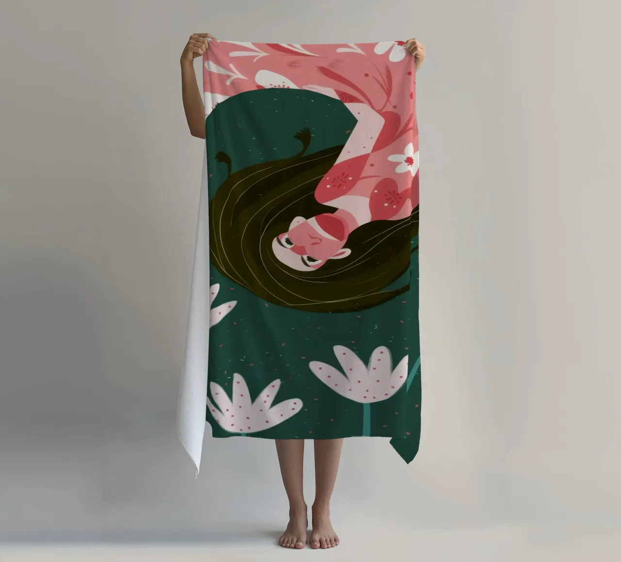 Sogno floreale fluttuante telo mare da Obs Canvas