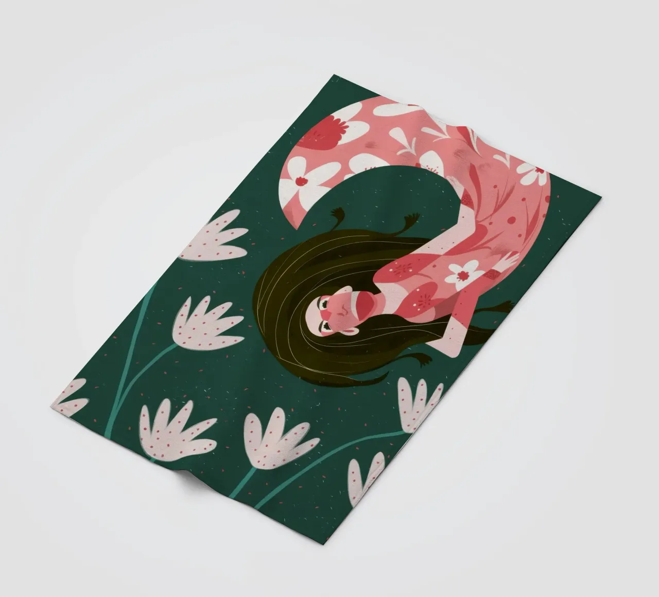 Sogno floreale fluttuante coperta in pile da Obs Canvas