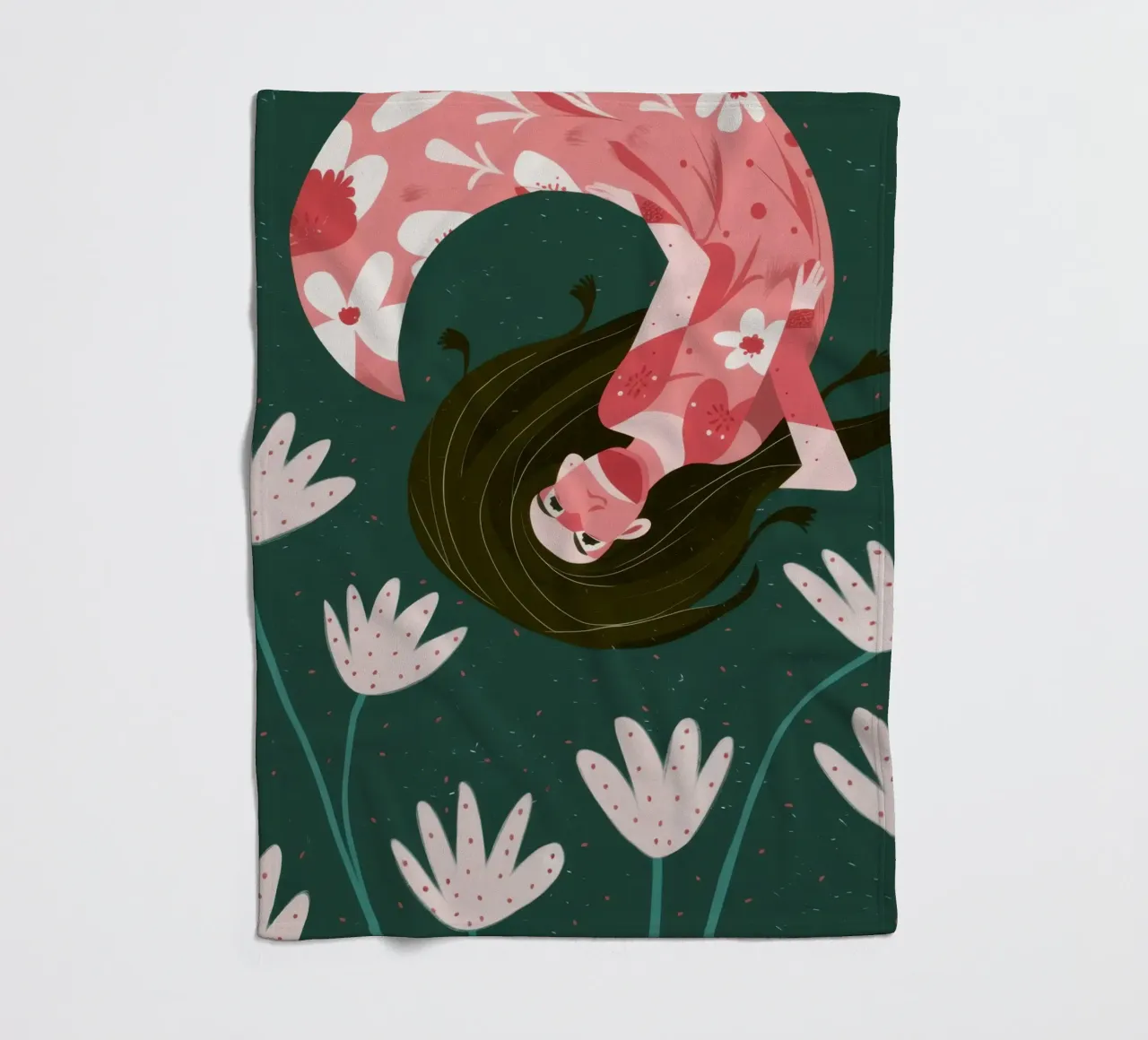 Sogno floreale fluttuante coperta in pile da Obs Canvas