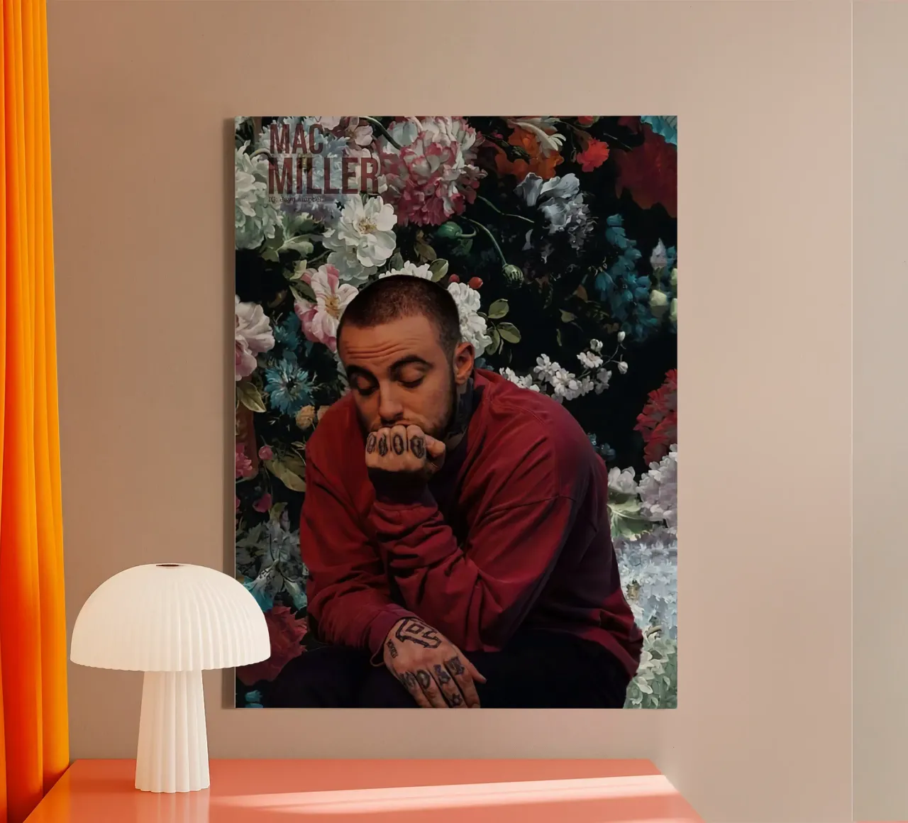 Mac Miller tela con Cornice a cassetta da Musadad Shop