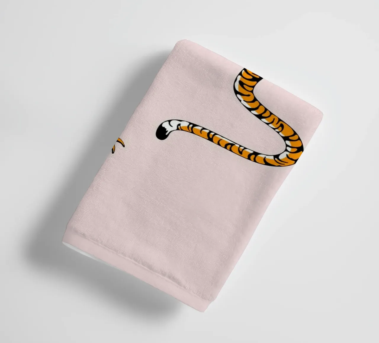 Dynamic Roaring Tigers Pink Background Art Print towel by homdeco