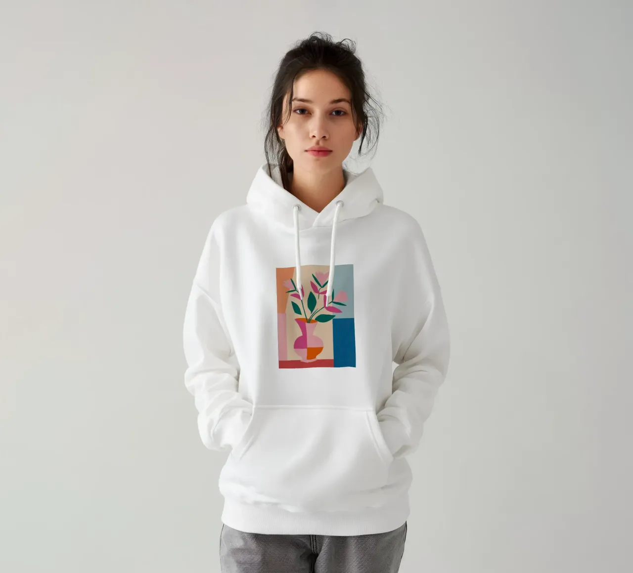 Tulipán abstracto Armonía sudadera con capucha de Thistle Bloom